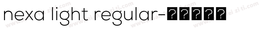 nexa light regular字体转换